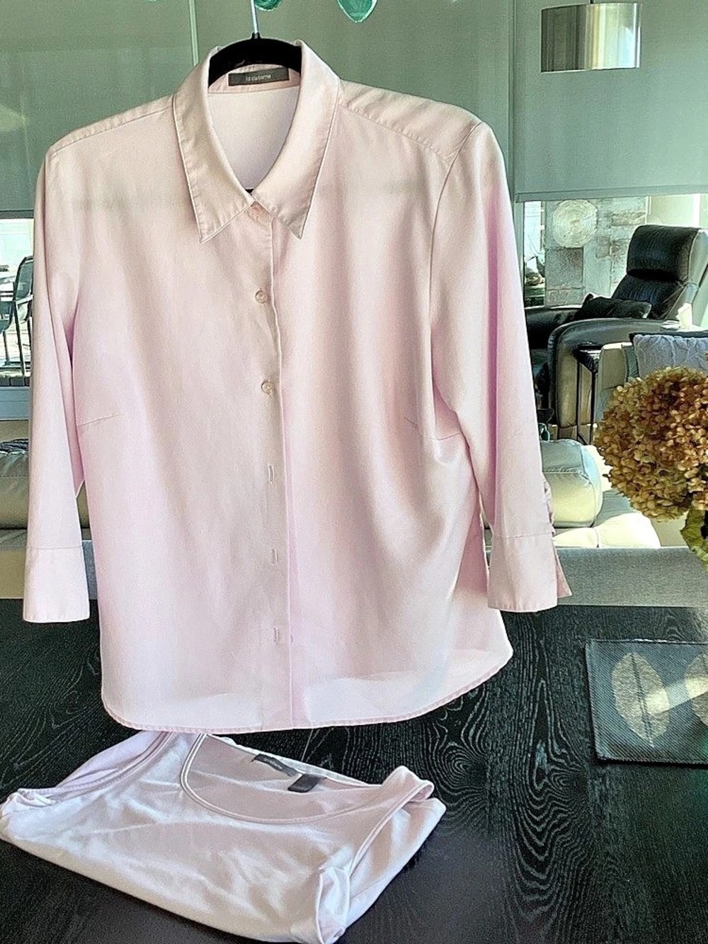 Liz Claiborne Button Down Shirt in Pink Size 12 Like New